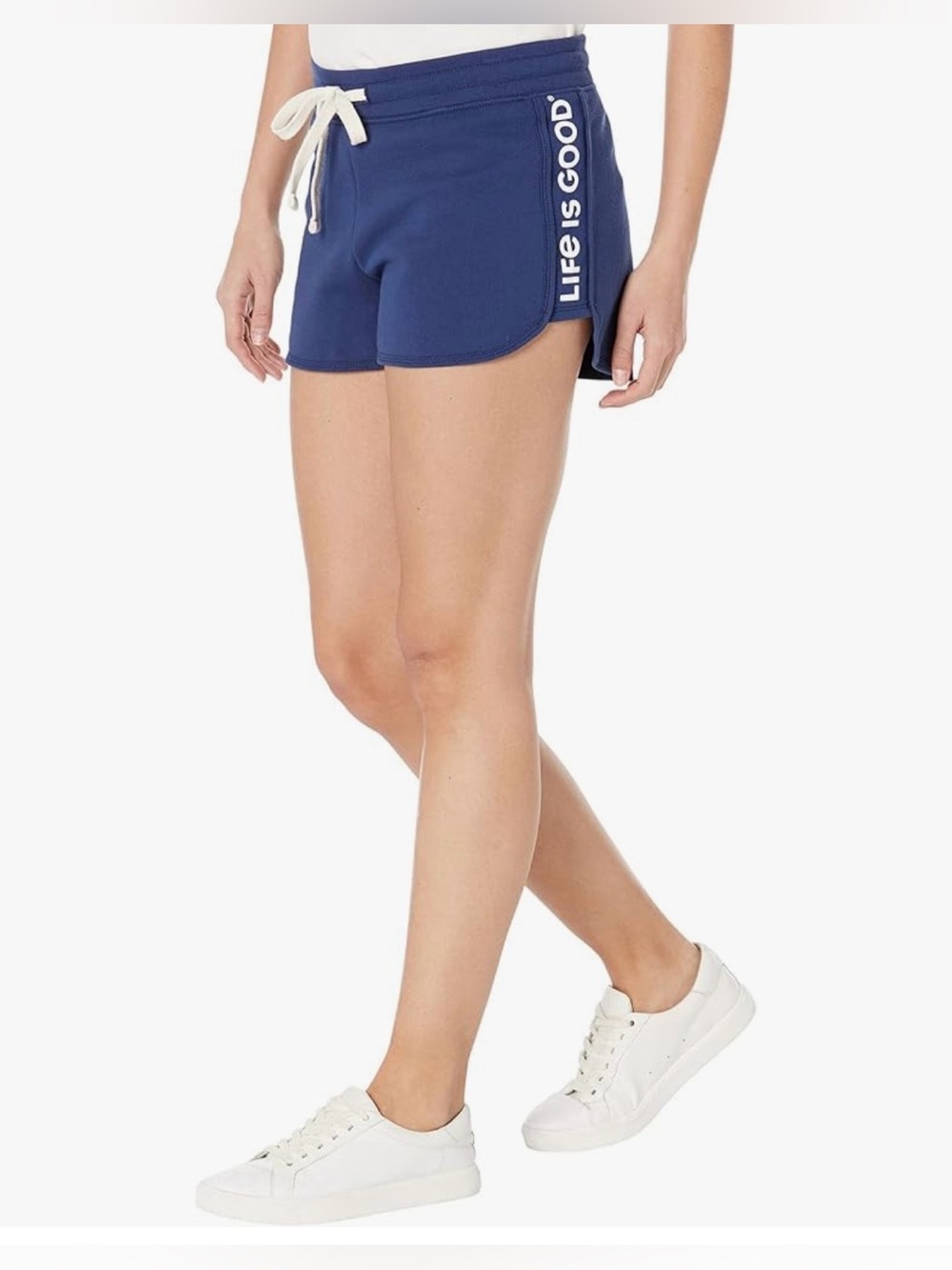 Life is Good LIG Wordmark Simply True Cotton Shorts XXL Women Navy Blue NWT